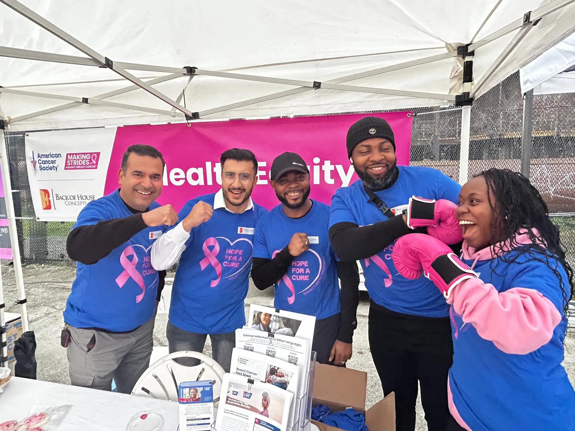 BOH Concepts team members at a breast cancer awareness event